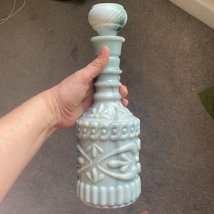 Antique Light Blue Liquor Bottle | 1972